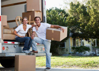 Moving Van with Boxes